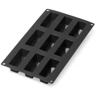   Lékué Silicone Mini Cake Mould mini torta és sütemény forma, 9db süteményhez, tapadásmentes, platina szilikon, fekete - 880605