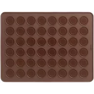  Lékué Silicone Macaron Baking Mat macaron sütőlap, 24db macaron elkészítéséhez, standard méret - 300x400mm, platina szilikon, barna - 880629