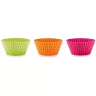   Lékué Silicone Muffin Cases muffin forma szett, 6db-os, D=70mm, újrafelhasználható, tapadásmentes, platina szilikon, többszínű - 880728