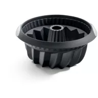   Lékué Deep Savarin Cake Mould mély savarin és kuglóf sütőforma, megemelt peremmel, 2,4L kapacitás, D=220mm, tapadásmentes, platina szilikon, fekete - 880742