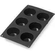   Lékué Silicone Muffins Mould muffin sütőforma, 6db muffinhoz, tapadásmentes, platina szilikon, fekete - 880780