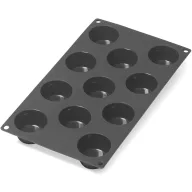   Lékué Silicone Mini Muffins Mould mini muffin sütőforma, 11db muffinhoz, tapadásmentes, platina szilikon, fekete - 880889