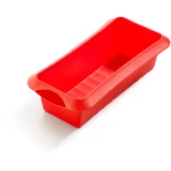   Lékué Silicone Plum Cake Mould püspökkenyér és sütemény forma, 240mm hosszú, tapadásmentes, platina szilikon, piros - 881046