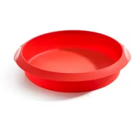   Lékué Round Cake Mould kerek tortaforma, D=240mm, tapadásmentes, platina szilikon, piros - 881268