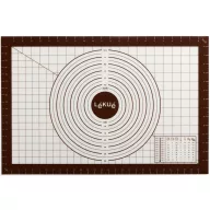   Lékué Non-stick Silicone Pastry Mat tapadásmentes nyújtólap, mérőskálával, csúszásmentes aljjal, 600x400mm, platina szilikon, barna - 881343