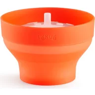   Lékué Mini Microwave Popcorn Maker mini popcorn készítő, fedővel, 700ml, összecsukható, platina szilikon, piros - 881688