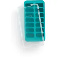   Lékué Rectangular Ice Cube Tray with Lid téglalap alakú jégkockatartó forma szagzáró fedéllel, 14db, műanyag, türkiz - 882401