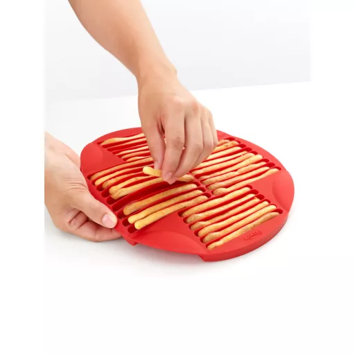 Lékué Breadstick Mould grissini sütőforma, 30db-hoz, tapadásmentes, platina szilikon, barna - 882746