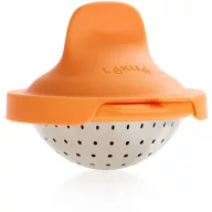   Lékué Egg Poacher buggyantott tojásfőző, platina szilikon fedővel, r.m. acél alj, narancssárga - 882968