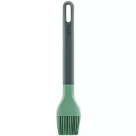  Lékué Non-Scratch Brush karcmentes konyhai ecset platina szilikon sörtékkel, akasztóval, hőálló, ABS műanyag nyél, zöld - 883682
