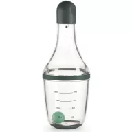   Lékué Dressing Shaker salátaöntet készítő mixer golyóval, szilikon szeleppel, mérőskálával, forgatható és csöpögésgátló rendszer, 200ml, műanyag, áttetsző/zöld - 883828