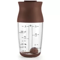   Lékué Crêpes and Pancake Batter Shaker palacsintatészta-készítő és adagoló shaker beépített keverőgolyóval, szűrőbetéttel, skálával, 500ml, műanyag, barna - 883842
