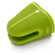   Lékué Silicone Kitchen Grip konyhai sütőkesztyű, 1db, bordázott csúszásgátló felülettel, hőálló, mosogatógépben mosható, platina szilikon, zöld - 884788