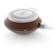   Lékué Decopen with 4 nozzles sütemény és desszert díszítő készlettel, 4db fejjel - vékony, közepes, lapos és ecsetes, platina szilikon, barna - 886409