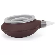   Lékué Decomax Set with 6 nozzles tésztakinyomó és sütemény dekoráló készlet 6db fejjel - kerek és csillag formák, platina szilikon, barna - 886423
