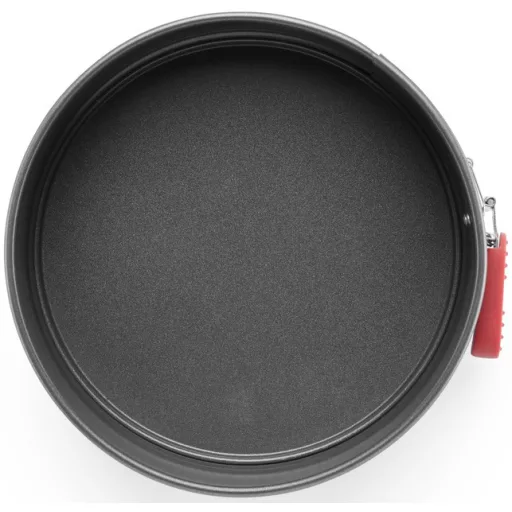 Prémium szénacél tortaforma (D=200mm): Ideális méretű, kapcsos kialakítású sütőforma, amely kiváló minőségű szénacél alapanyagának köszönhetően professzionális hővezetést és