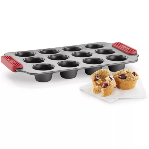 Tapadásmentes mini muffin sütőformánk kiváló minőségű szénacélból készült, amely optimális hőeloszlást és hőtartást biztosít. Ez garantálja, hogy az Ön süteményei minden alkal