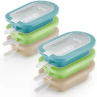   Lékué Stackable Ice Lolly Moulds Set of 6 mediterrán jégkrém készítő forma 6db-os szett - formák szagzáró fedelekkel és pálcikákkal, halmozható, műanyag, többszínű - 887444