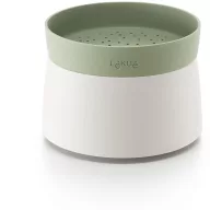   Lékué Microwave Quinoa & Rice Cooker quinoa és rizsfőző tál mikrohullámú sütőbe, 1L-es tartály, szűrős fedővel, hőálló, műanyag, fehér test, zöld fedél - 887864