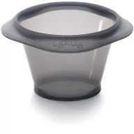   Lékué Silicone Molten Lava Cake Mould szuflé és lávasüti sütőforma szett, 6db-os, 150ml, D=75mm, platina szilikon, fekete - 887901