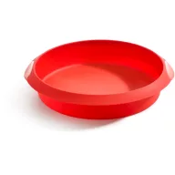   Lékué Round Cake Mould kerek süteményforma, D=260mm, tapadásmentes, platina szilikon, piros - 887987