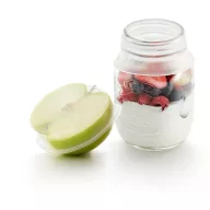   Lékué Set of 2 Reusable Stretch Lids 80-100mm között nyújható sztreccs fedő 2db-os szett, újrahasználható, szagmentesen záródó, platina szilikon, áttetsző - 888069