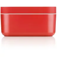   Lékué Ice Box jégkocka készítő és tárolódoboz platina szilikon fedéllel, duplafalú hőszigetelő tartály, 33db, 132db-os tárolókapacitással, műanyag, piros - 888168