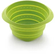   Lékué Silicone Collapsible Colander összecsukható szűrő, 3,8L, D=230mm, platina szilikon, zöld - 888267