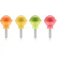   Lékué Ice Lollipop Moulds, Set of 4 jégnyalóka készítő forma szett, 4db-os, pálcikákkal, összecsukható, platina szilikon, többszínű - 890529