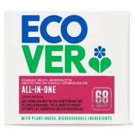  ECOVER All-in-One Dishwasher Tablet kombinált környezetbarát gépi mosogatószer tabletta regeneráló sóval és öblítőszer adalékkal, Citrom - Mandarin illatú, 68 db tabletta/doboz
