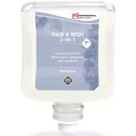   SCJP Hair & Body 3-in-1 szappanmentes luxus krémtusfürdő, sampon és kondícionáló, unisex virág illat, Proline manuális adagolóhoz, 1L patron