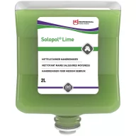   SCJP Solopol Lime Medium-Heavy Duty ipari kézmosó közepesen makacs olajos, zsíros szennyeződésekre, kukoricacsutka őrleménnyel, erős tisztítóhatás: 4/5, Heavy Duty adagolóhoz, 2L patron