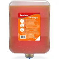   SCJP Swarfega Orange Heavy Duty ipari kézmosó közepesen makacs olajos, zsíros szennyeződésekre, kukoricacsutka őrleménnyel, narancs illat, erős tisztítóhatás: 4/5, Heavy Duty adagolóhoz, 4L patron