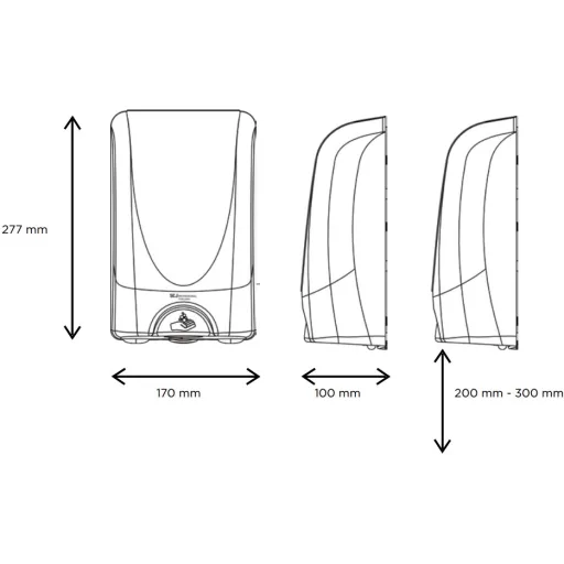 TF2CHR méretei 277x170x100mm.