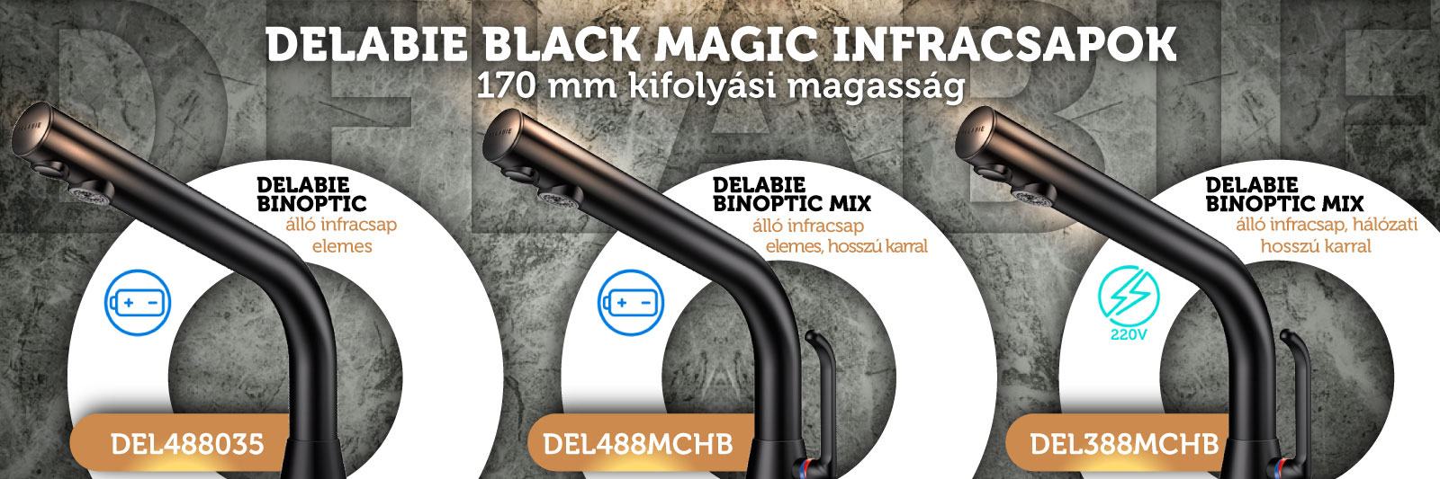 DELABIE Black Magic infracsapok