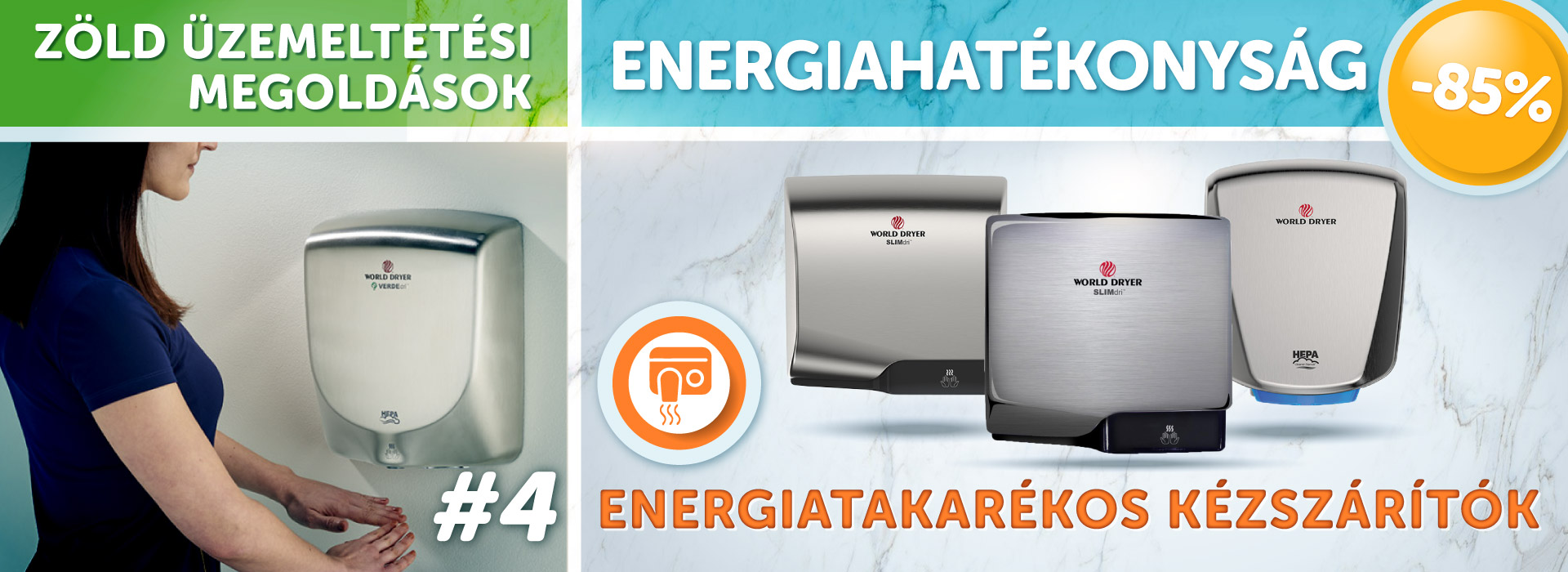 Energiatakarékos kézszárítók az energiahatékonyság jegyében