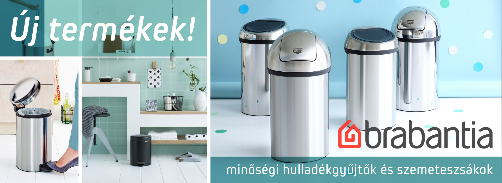 ÚJ termékek! Brabantia prémium hulladékgyűjtők és szemeteszsákok kínálatunkban!