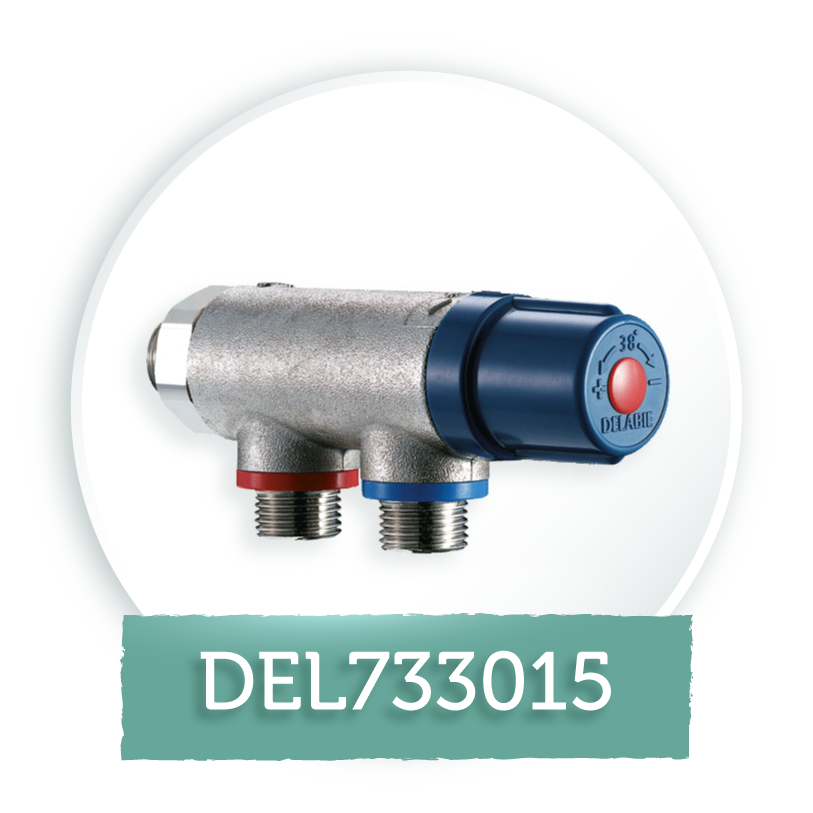DELABIE termosztatikus keverőszelep Premix Compact