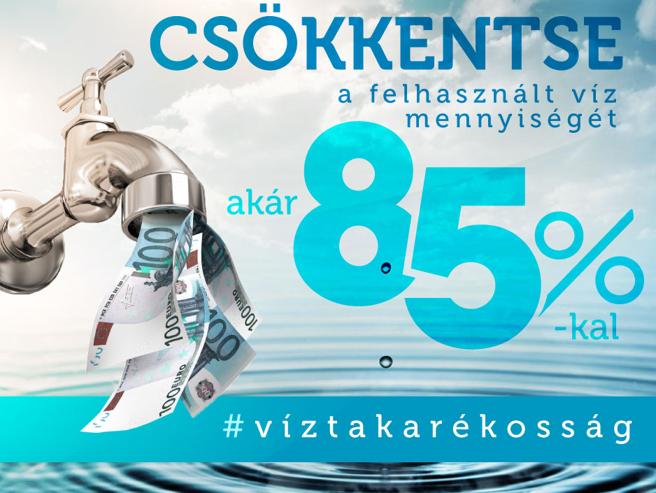 Akár 85%-os víztakarékosság