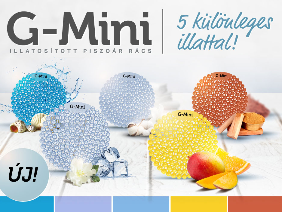Új G-Mini illatosított piszoár rácsok