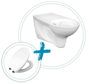 Akadálymentes fali WC 700 mm-es hosszított kinyúlással, higiénés nyílás és perem nélkül ideális választás akadálymentes mosdókba. Soft-Close lecsapódásmentes fedővel kiegészítve Akadálymentes fali WC 700 mm-es hosszított kinyúlással, higiénés nyílás és perem nélkül ideális választás akadálymentes mosdókba. Soft-Close lecsapódásmentes fedővel kiegészítve