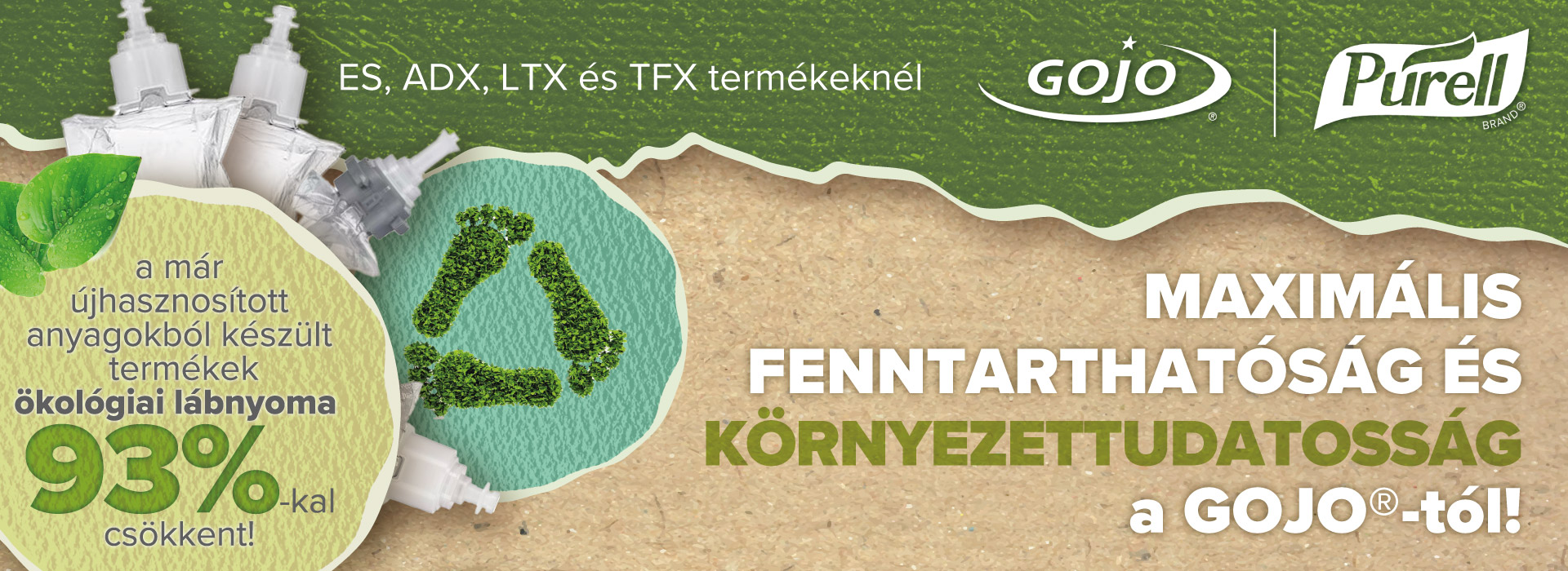 Fenntartható és környezetkímélő termékek a GOJO-tól
