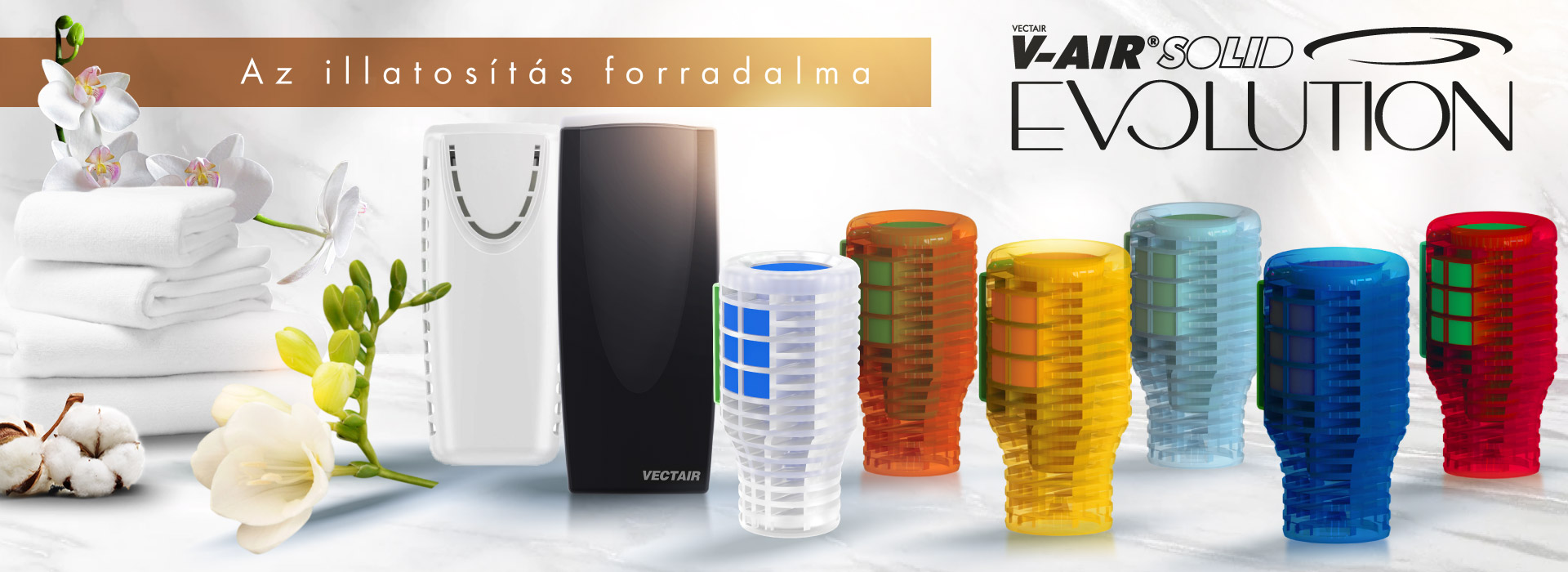 V-Air Solid tartó és illatosító kehely 2 illatkomponenssel, 60 napig illatozik