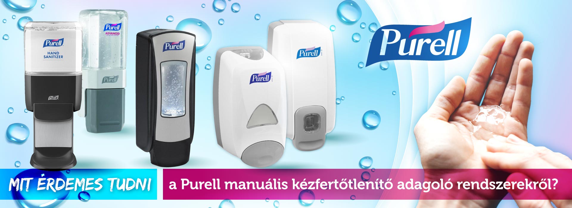 Kézi működtetésű kézfertőtlenítő adagolók