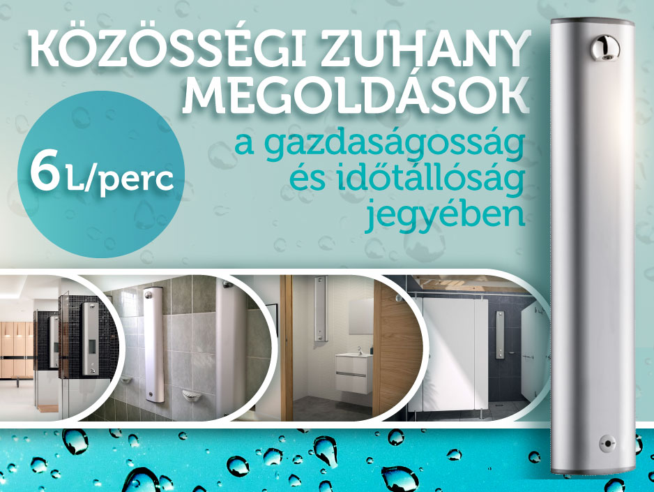 DELABIE közösségi zuhanyfal, zuhanypanel megoldások