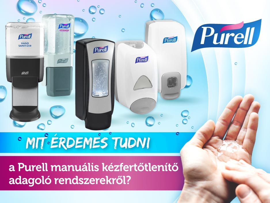 PURELL kézi működtetésű kézfertőtlenítő adagolók