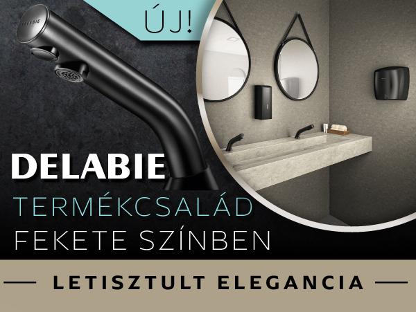DELABIE csaptelep termékek Fekete színben