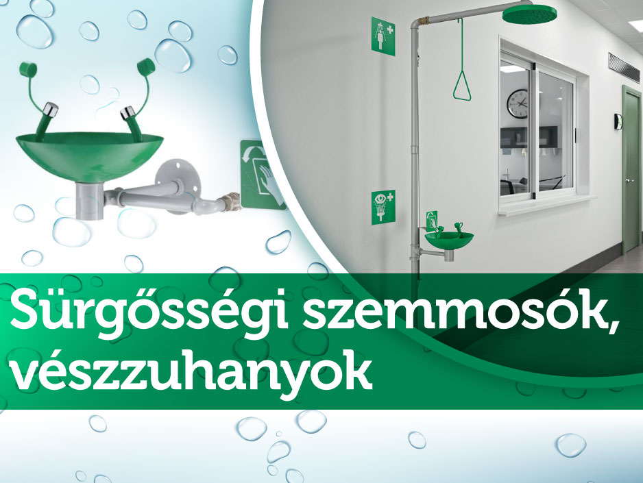 Munkavédelem mesterfokon: Sürgősségi szemmosó és vészzuhany