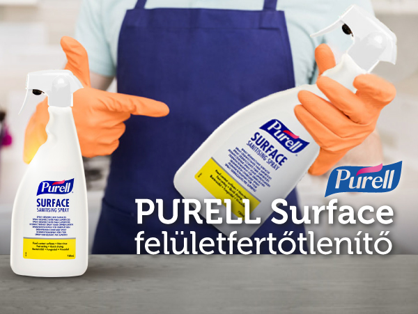 PURELL felületfertőtlenítő spray széles felhasználási területre