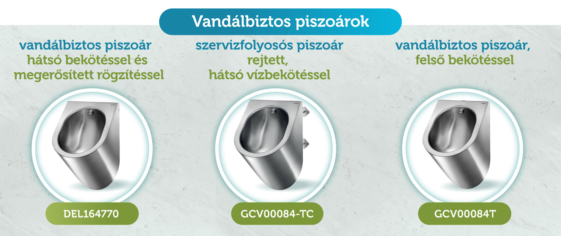 Vandálbiztos piszoárok